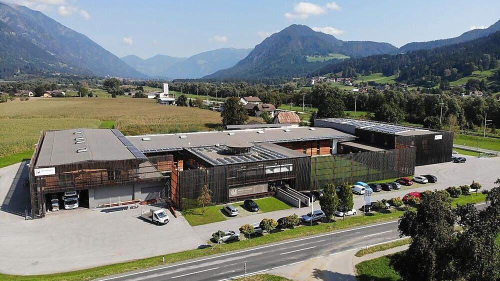 Das Areal der Firma Weissenseer Holzbau in Greifenburg