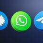 Konkurrenten: Signal, WhatsApp, Telegram