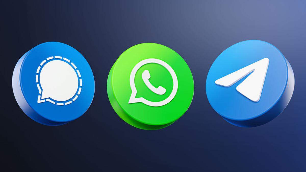 Konkurrenten: Signal, WhatsApp, Telegram