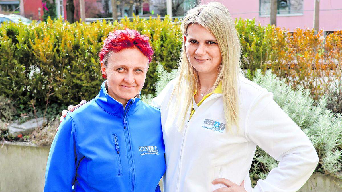 Ausbildnerinnen Anita Held und Sabrina Kaufmann