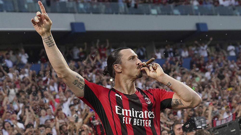 Zlatan Ibrahimovic feierte den Scudetto ausgiebig.