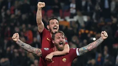 Die AS Roma jubelt - die Sensation ist perfekt, die Römer eliminierten den FC Barcelona 