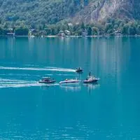 Suchaktion nach dem Flugzeug im Attersee