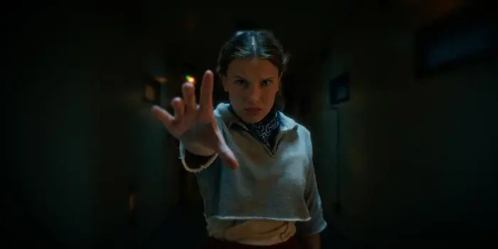 STRANGER THINGS: SEASON 5. Millie Bobby Brown as Eleven in Stranger Things: Season 5. Cr. COURTESY OF NETFLIX © 2025