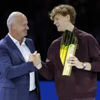 Wien-Turnierdirektor Herwig Straka und Titelverteidiger Jannik Sinner