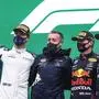 Max Verstappen wurde im Regenchaos von Belgien vor George Russell und Lewis Hamilton als Sieger gewertet