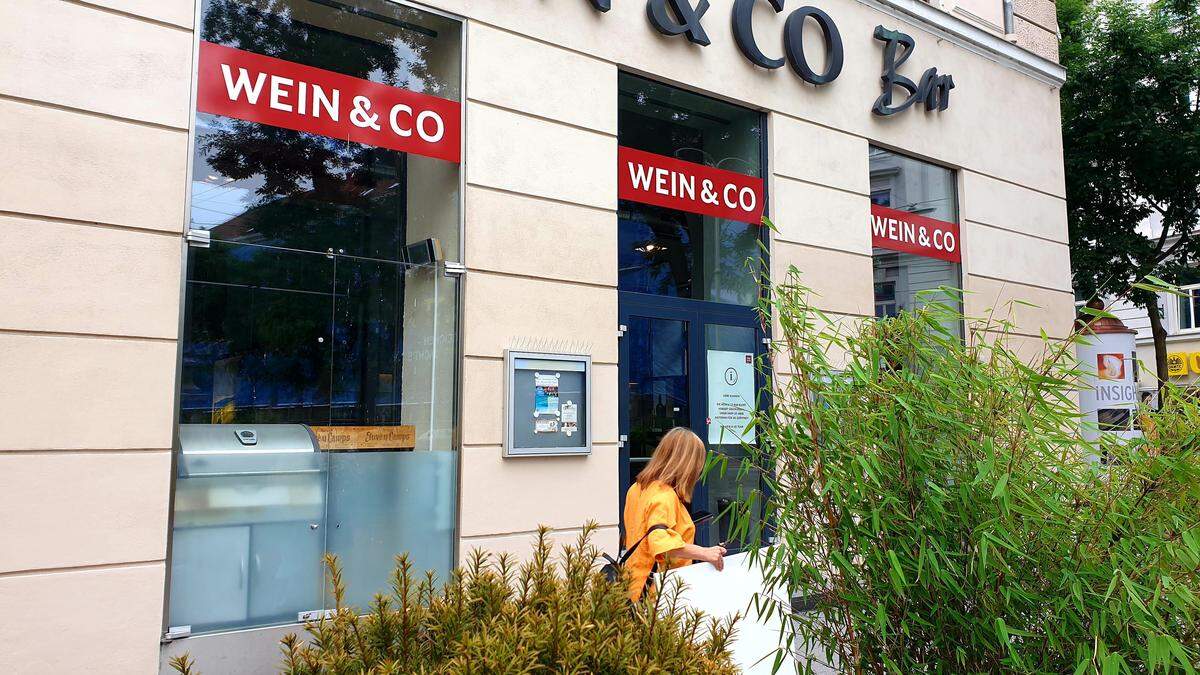 Wein&Co in Graz: Der Shop ist geöffnet, die Bar geschlossen - noch...