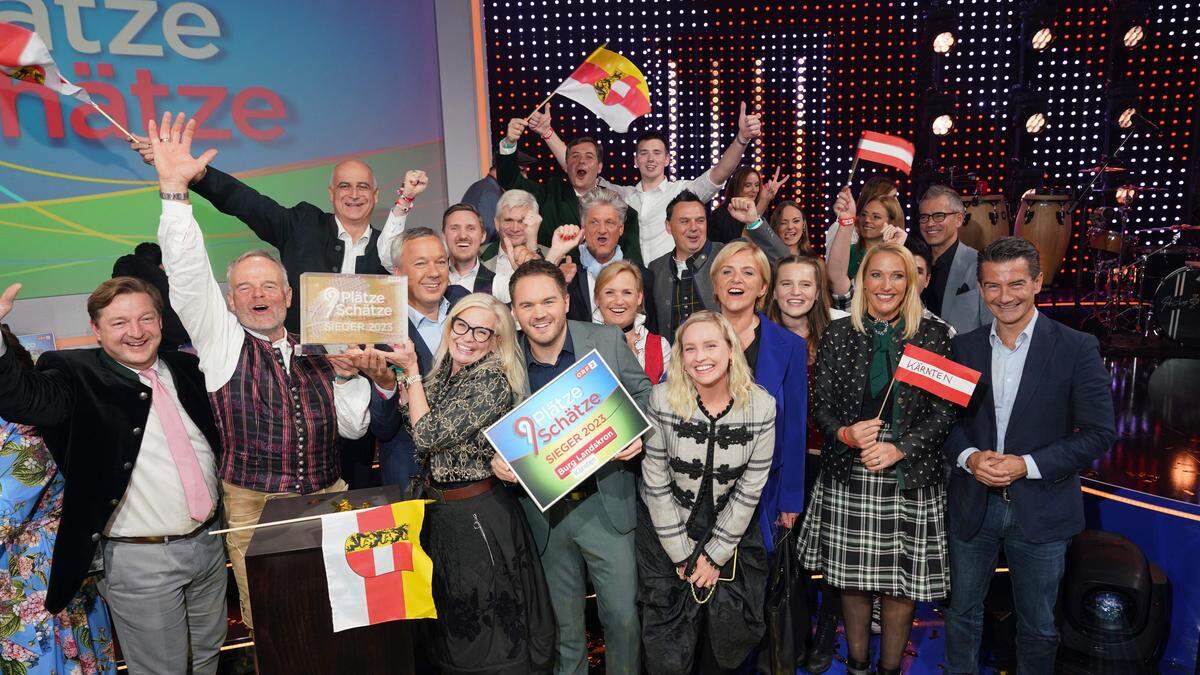 Jubel bei den Siegern der Fernsehshow | Das Siegerteam aus Kärnten in Wien