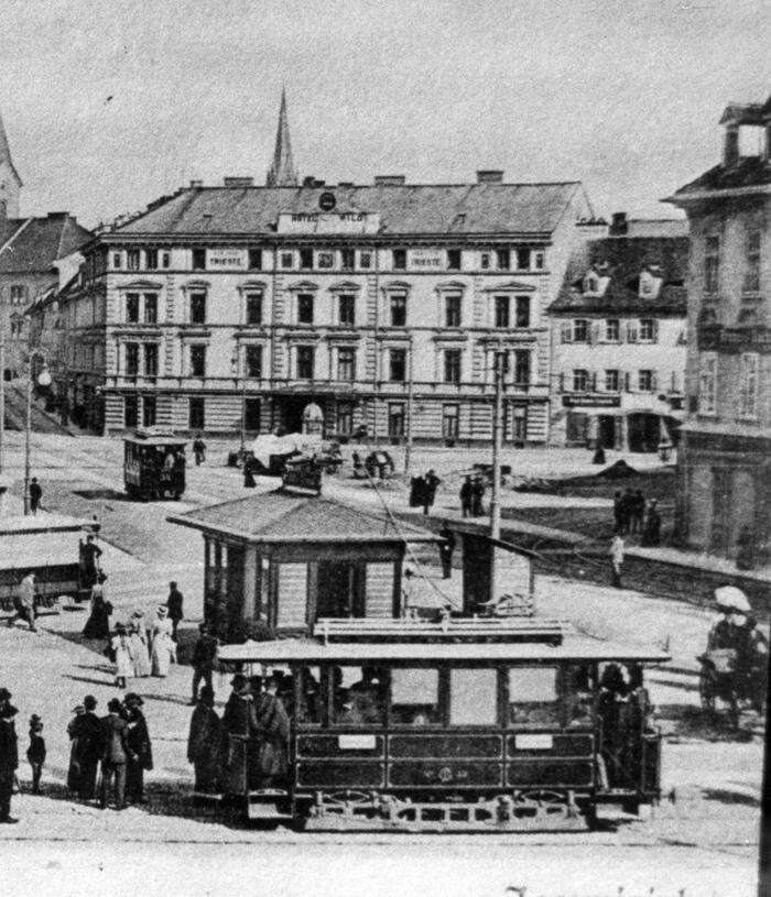 Der Steirerhof am Jakominiplatz um 1900