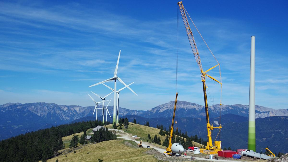 Der bereits zwei Mal erweiterte Windpark Moschkogel ist neuerdings Teil der Energiegemeinschaft Mürzzuschlag