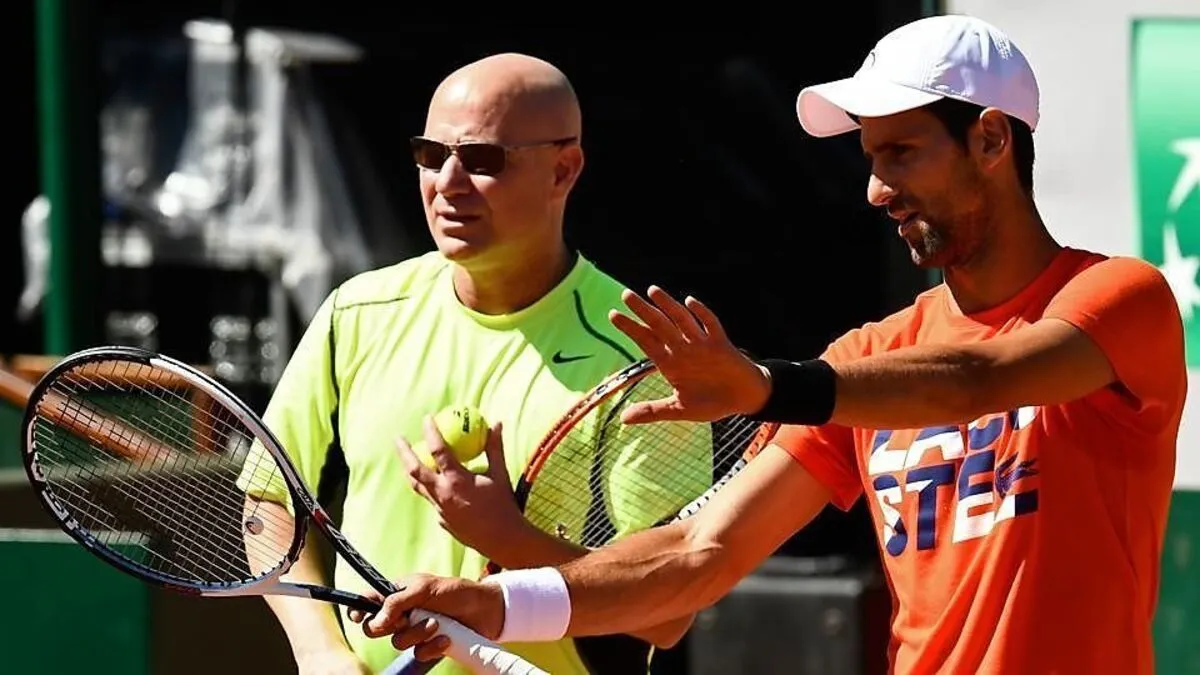 Agassi (links) und Djokovic