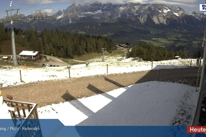Auch auf der Reiteralm ist es schon weiß.