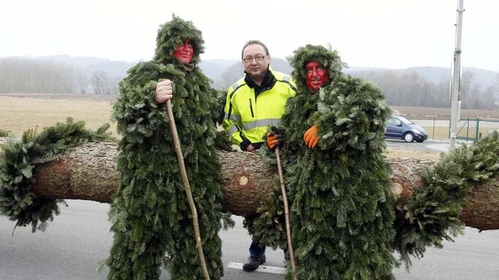 Alle zehn Jahre findet in Übersbach ein traditionelles Blochziehen statt.