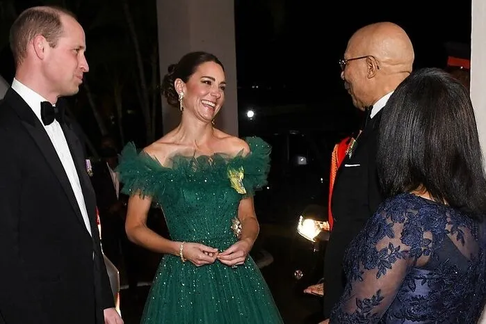 Vor dem Dinner: Prinz William und Catherine (Duchess of Cambridge)