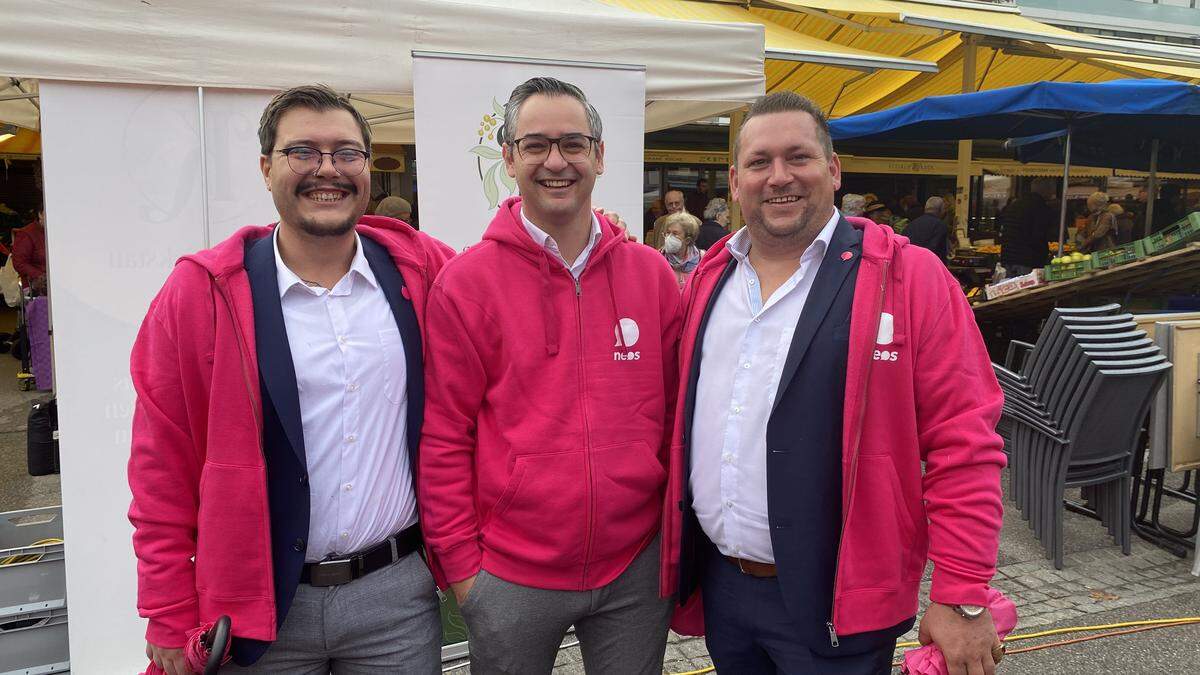 Ein altes Bild aus vergangenen Wahlkampftagen: Giovanni Buftea, Michael Holzer und Thomas Auer (von links)