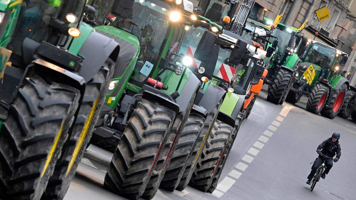 In zahlreichen Städten Europas gingen die Bauern auf die Straße