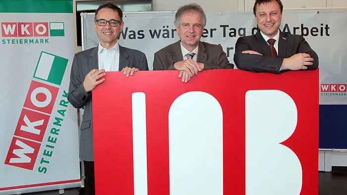 Thomas Heuberger, Günther Stangl und Josef Sommer – das Führungstrio der WKO- Regionalstelle – freut sich über stark steigende Lehrlingszahlen im Bezirk Südoststeiermark