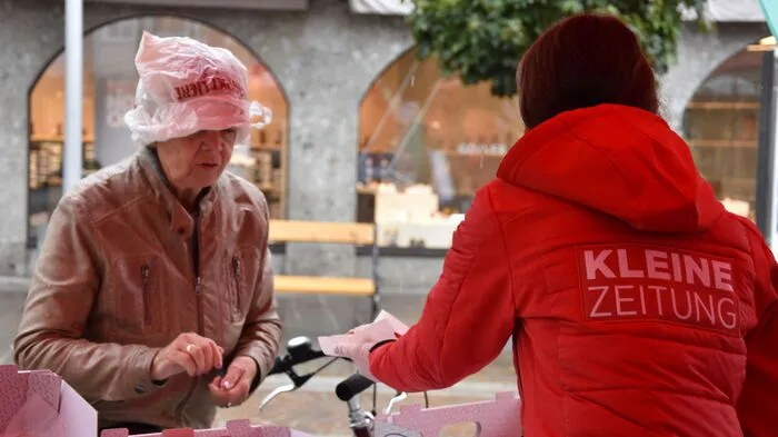 Individuell war der Regenschutz.