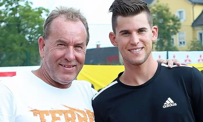 Dominic Thiem mit seinem Trainer Günter Bresnik