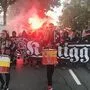 Der Fanmarsch auf der Conrad-von-Hötzendorfstraße