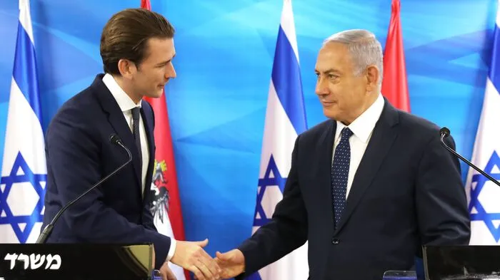 Archivaufnahme von Kurz und Netanjahu aus dem Jahre 2018