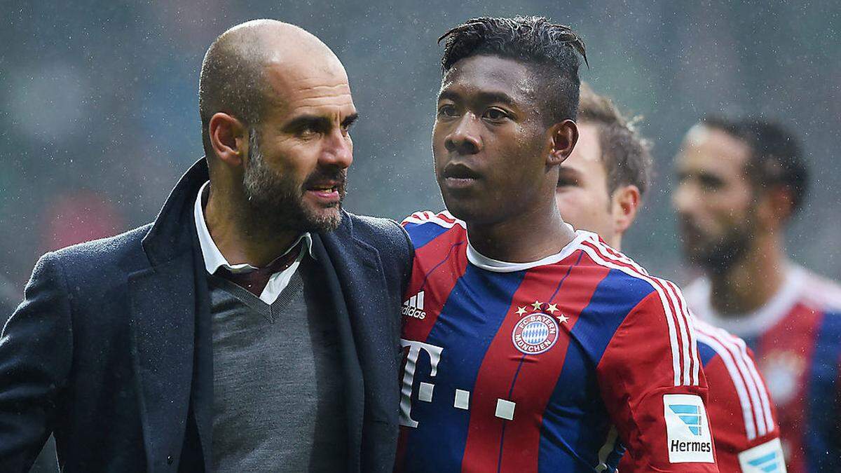 Manchester-City-Trainer Pep Guardiola will wieder seinen Lieblingsschüler David Alaba (links) trainieren