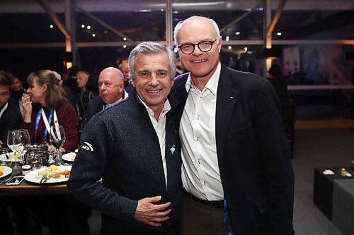 ÖOC Präsident Karl Stoss gemeinsam mit Juan Antonio Samaranch. 
