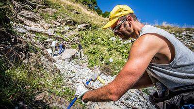 500 Kilo Gestein mussten "abgebaut" werden