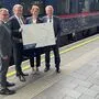 ÖBB-Regionalmanager Peter Wallis, Landesrat Christopher Drexler, Vorständin Sabine Stock und LH-Stv. Anton Lang am Hauptbahnhof