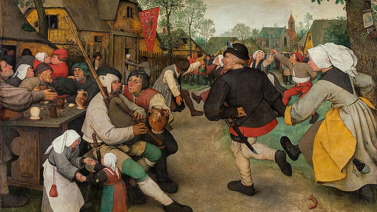 Pieter Bruegel, "Bauerntanz" (um 1568), Kunsthistorisches Museum Wien