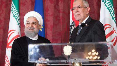 Irans Präsident Hassan Rouhani mit Österreichs Präsident Alexander Van der Bellen