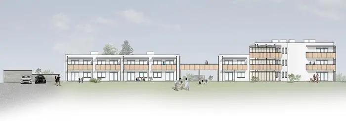 Ein Plan der neuen Wohnanlage im Ortsteil Reding