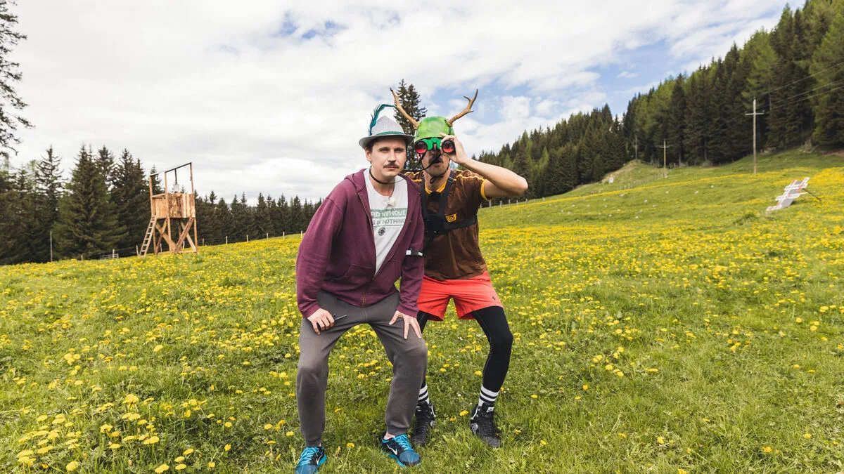 Lev und Luis beim ersten Spiel von "Forsthaus Rampensau"