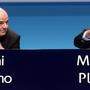 Anno 2015, bevor alles begann: Gianni Infantino, damals UEFA-Generalsekretär, Michel Platini, UEFA-Präsident