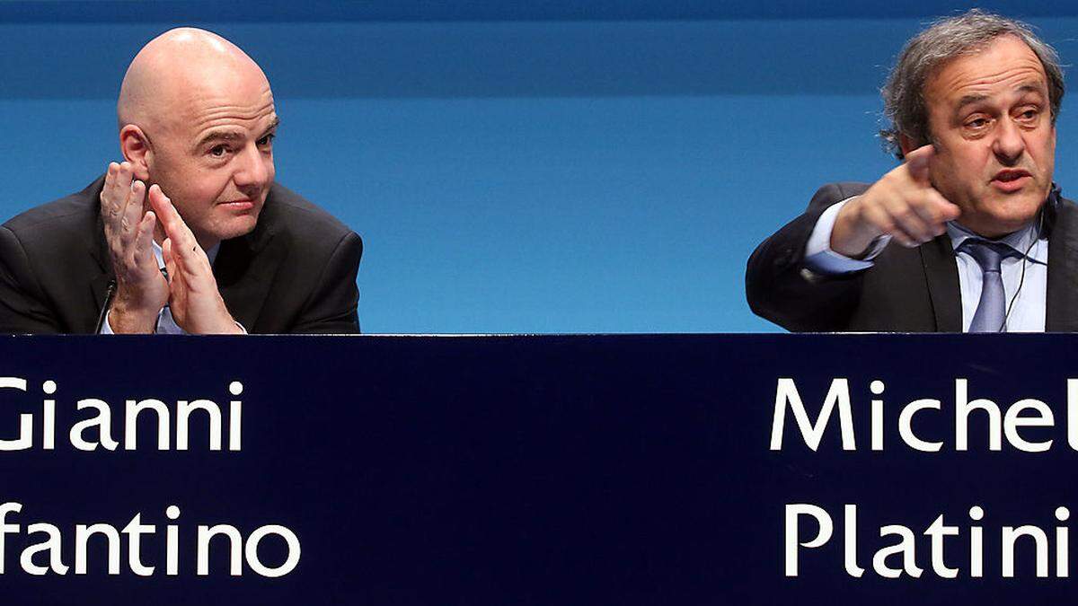 Anno 2015, bevor alles begann: Gianni Infantino, damals UEFA-Generalsekretär, Michel Platini, UEFA-Präsident