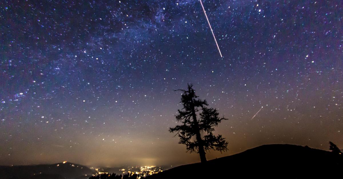 Shooting stars race across the night sky of Carinthia and East Tyrol