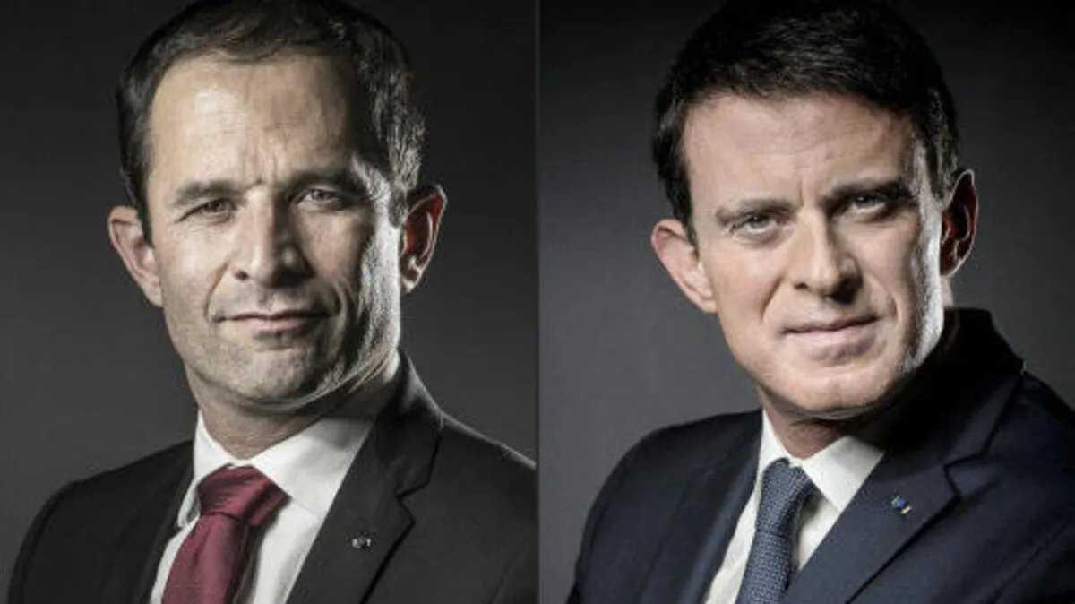 Hamon (l.) und Valls (r.)