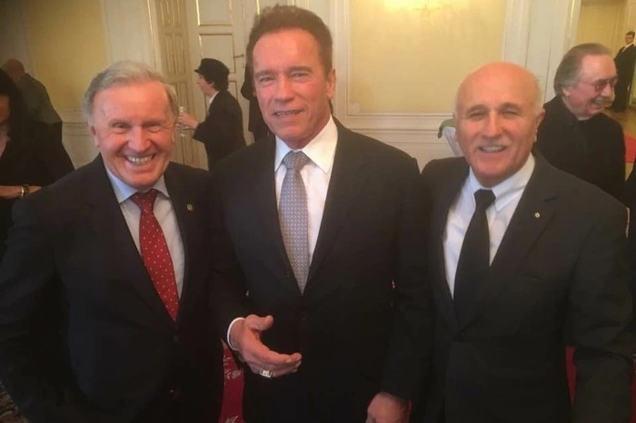Alte Freunde: Peter Urdl, Arnie und Edi Hamedl