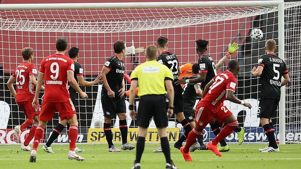 Der Freistoß von David Alaba brachte das 1:0 für die Bayern