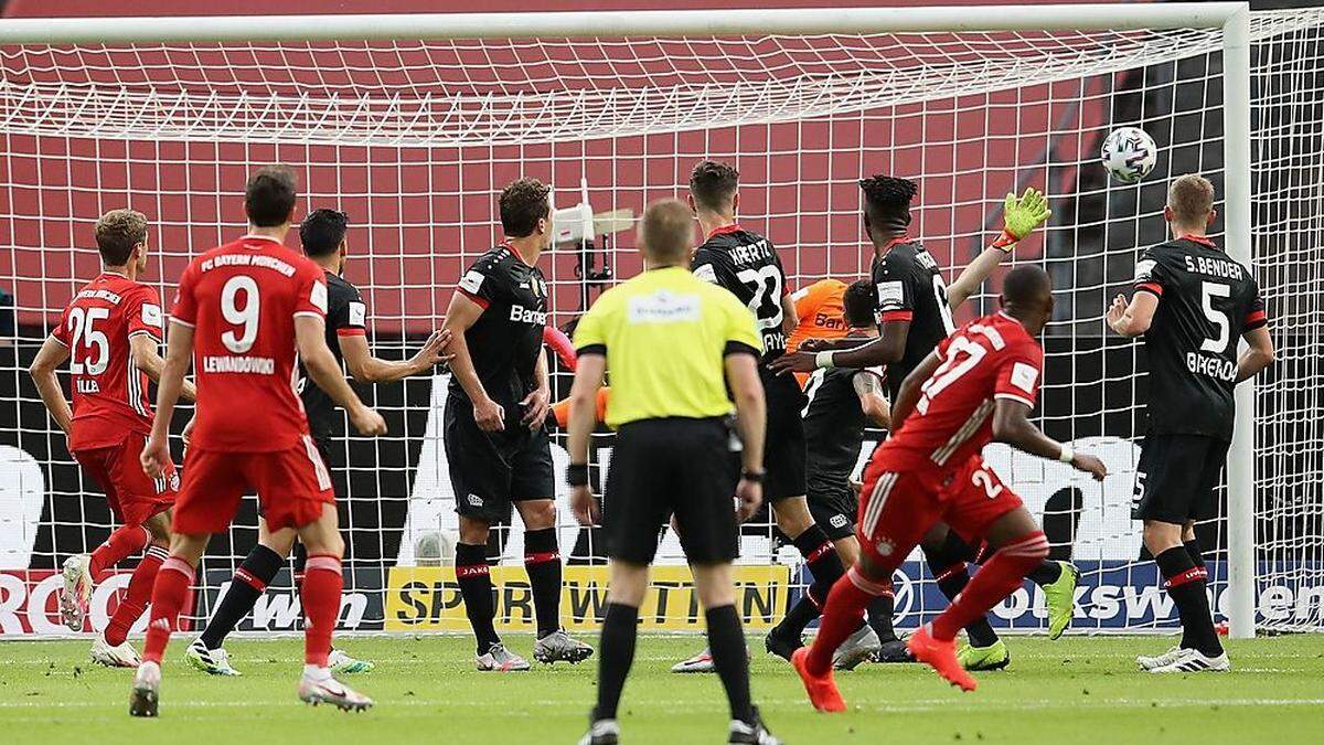 Der Freistoß von David Alaba brachte das 1:0 für die Bayern