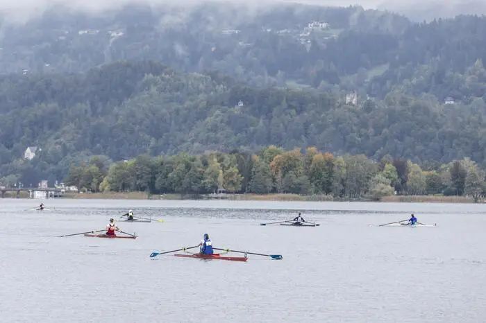 Ruderregatta um die ROSE vom Wörthersee 16-km Skiffregatta von Velden nach Klagenfurt