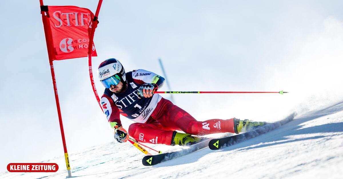 Stefan Brennsteiner jubelt über seinen ersten Sieg im Weltcup