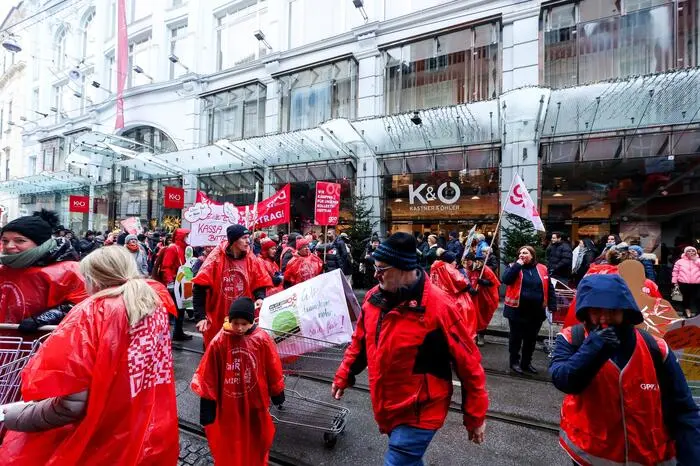 Demo Handel, Gpa, Graz am 09. Dezember 2023, Foto: Stefan Pajman
