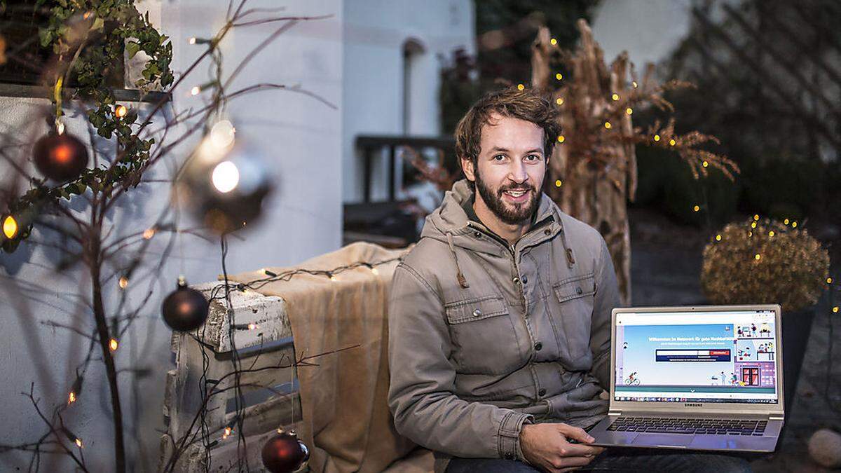 Stefan Theißbacher zu Hause in Reichenfels im Lavanttal