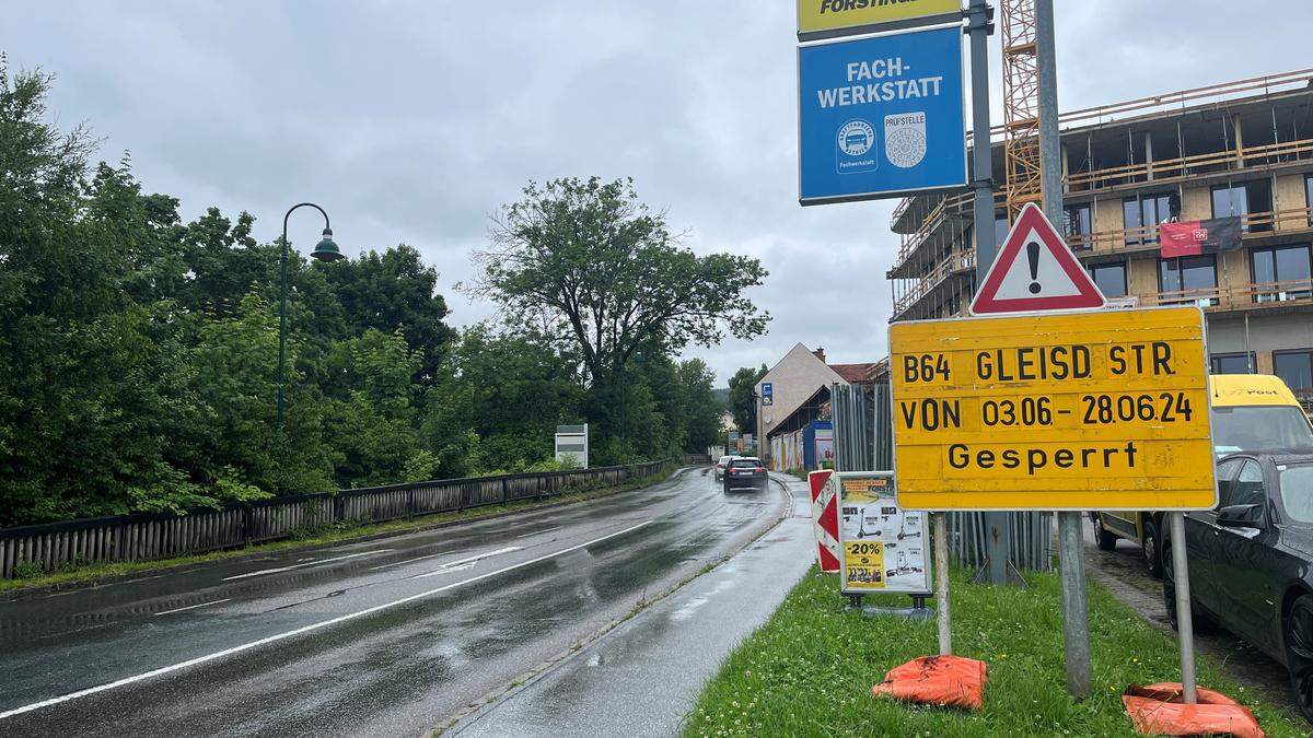 Ein Abschnitt der Gleisdorferstraße in Weiz wird im Juni gesperrt