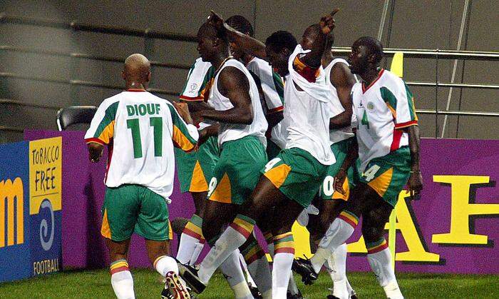 Senegal bejubelt das 1:0 gegen Frankreich