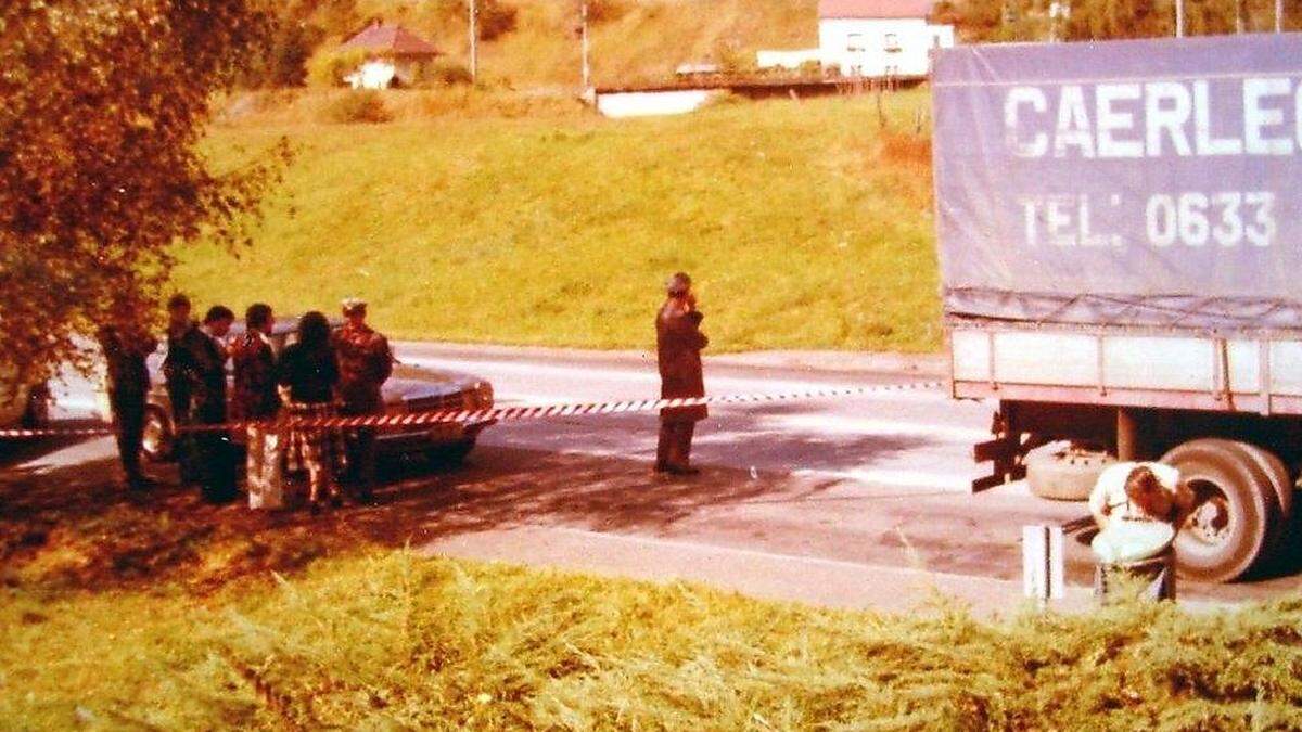 Kriminalisten der Gendarmerie und Gerichtskommission am Tatort in St. Michael