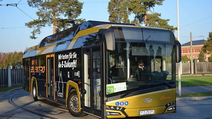 Der "Solaris Urbino Elektrik 12", derzeit im Testbetrieb in Graz