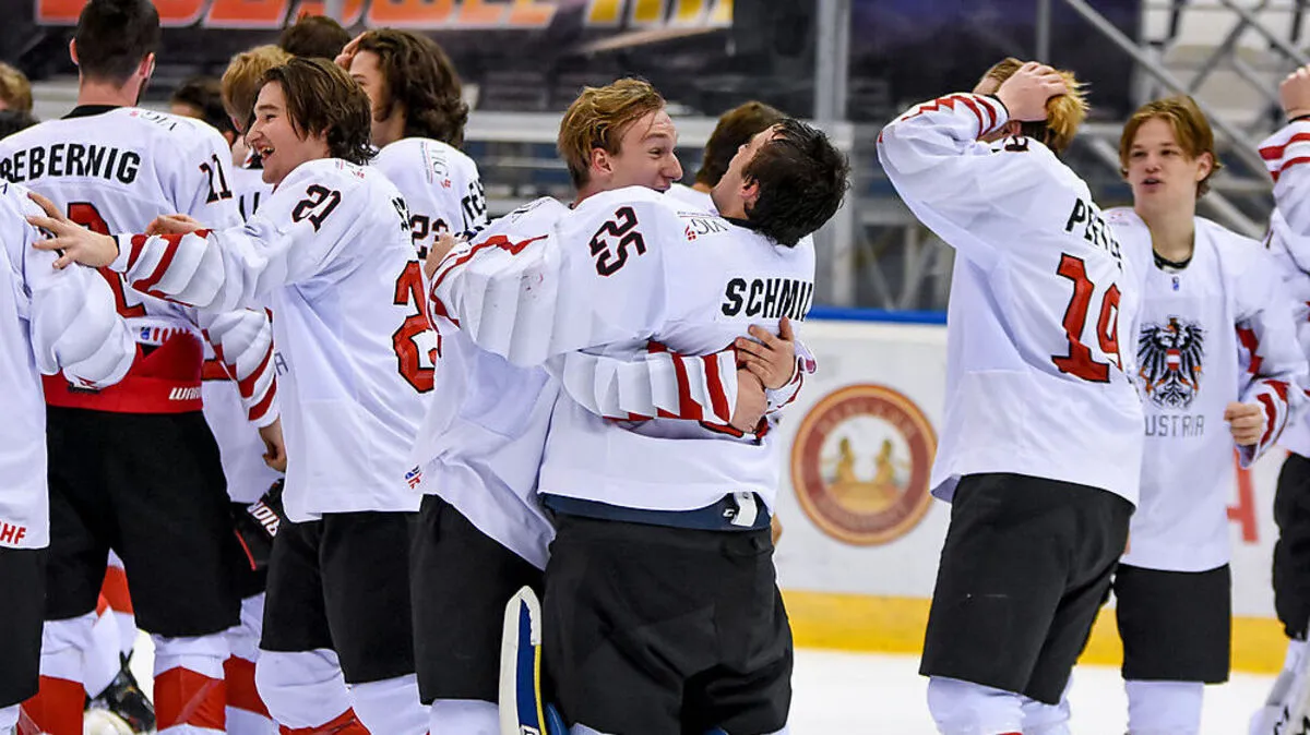 Ausgelassener Jubel beim U20-Team Österreichs