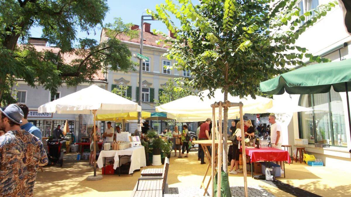 Der zweite Bio Alpen-Adria-Markt in der Stockergasse